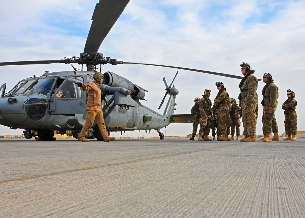 Al Udeid medical teams join coalition forces aboard the HMS Ocean