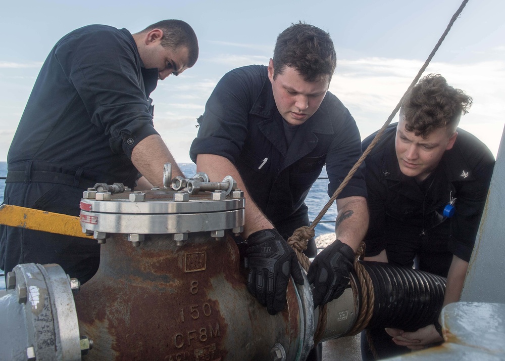 Laboon is deploying as part of the George H.W. Bush Carrier Strike Group in support of maritime security operations and theater security cooperation efforts in the U.S. 5th and 6th Fleet areas of operations