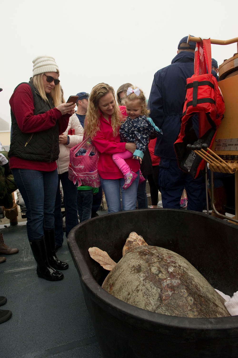 Coast Guard Cutter Cushing crew helps release 27 sea turtles