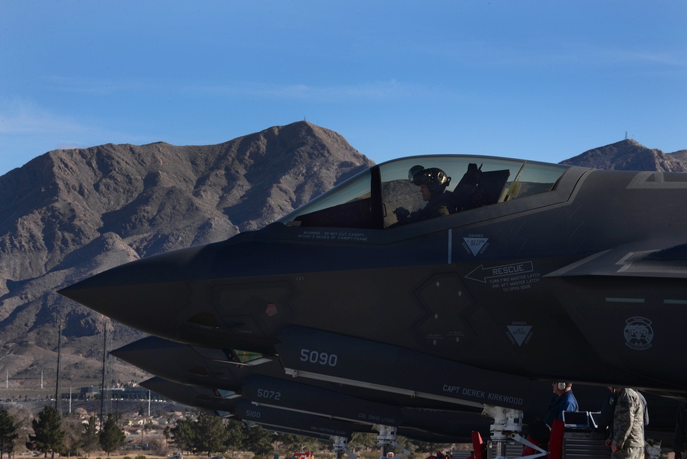 F-35s take flight during Red Flag 17-1