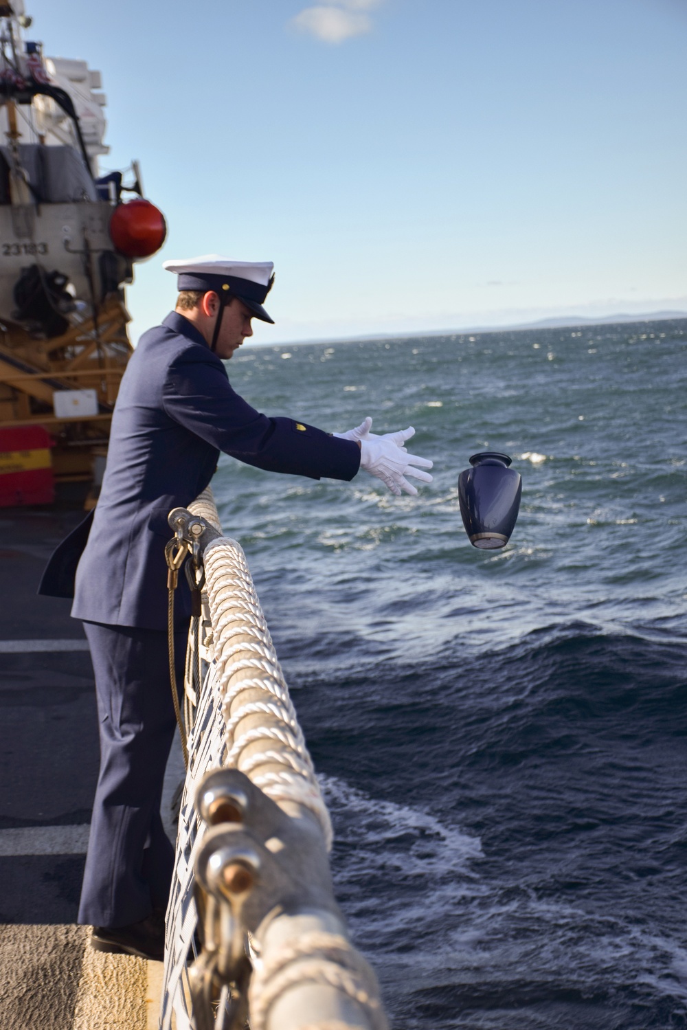 Coast Guard Cutter Seneca holds Burial-at-Sea