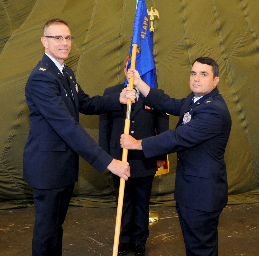 Terry assumes command of the 41st Aerial Port Squadron