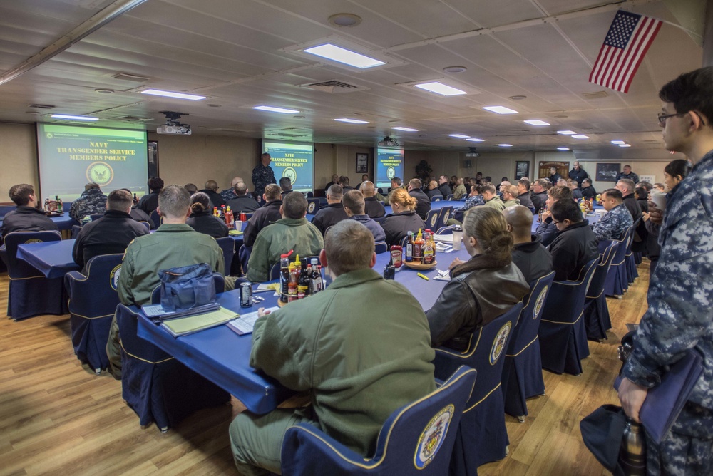 USS Bonhomme Richard Leadership Conducts Transgender Policy Training