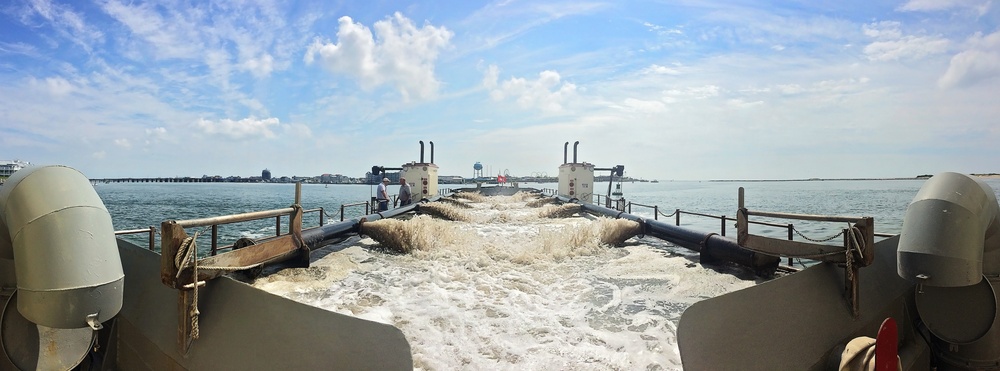 Dredge CURRITUCK conducts maintenance dredging in Ocean City