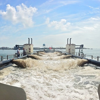 Dredge CURRITUCK conducts maintenance dredging in Ocean City