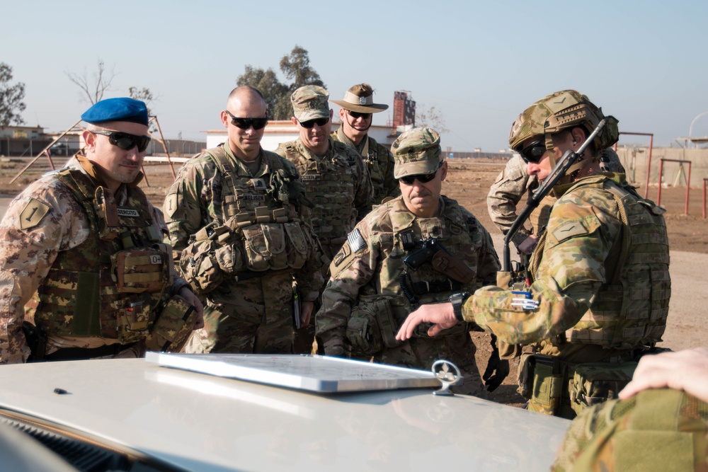 Coalition leaders review Iraqi Ranger training at Camp Taji