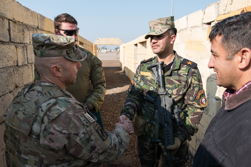 Coalition leaders review Iraqi Ranger training at Camp Taji