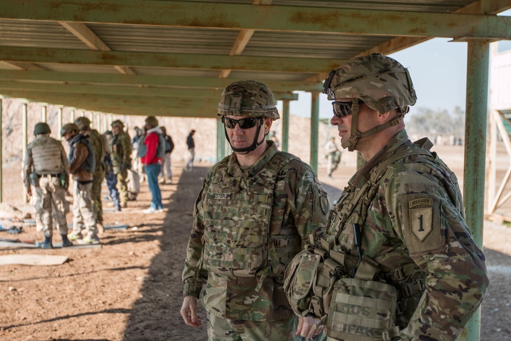 Coalition leaders review Iraqi Ranger training at Camp Taji