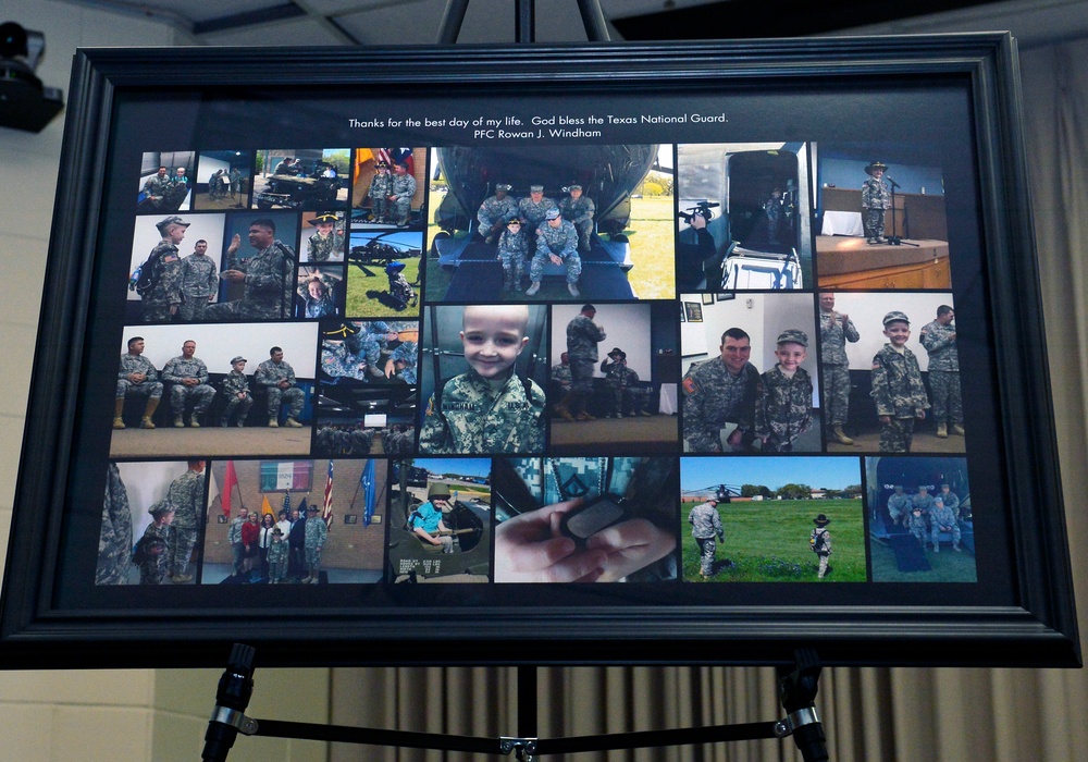 Texas National Guard conducts final roll call for 10-year-old Spc. Rowan Windham