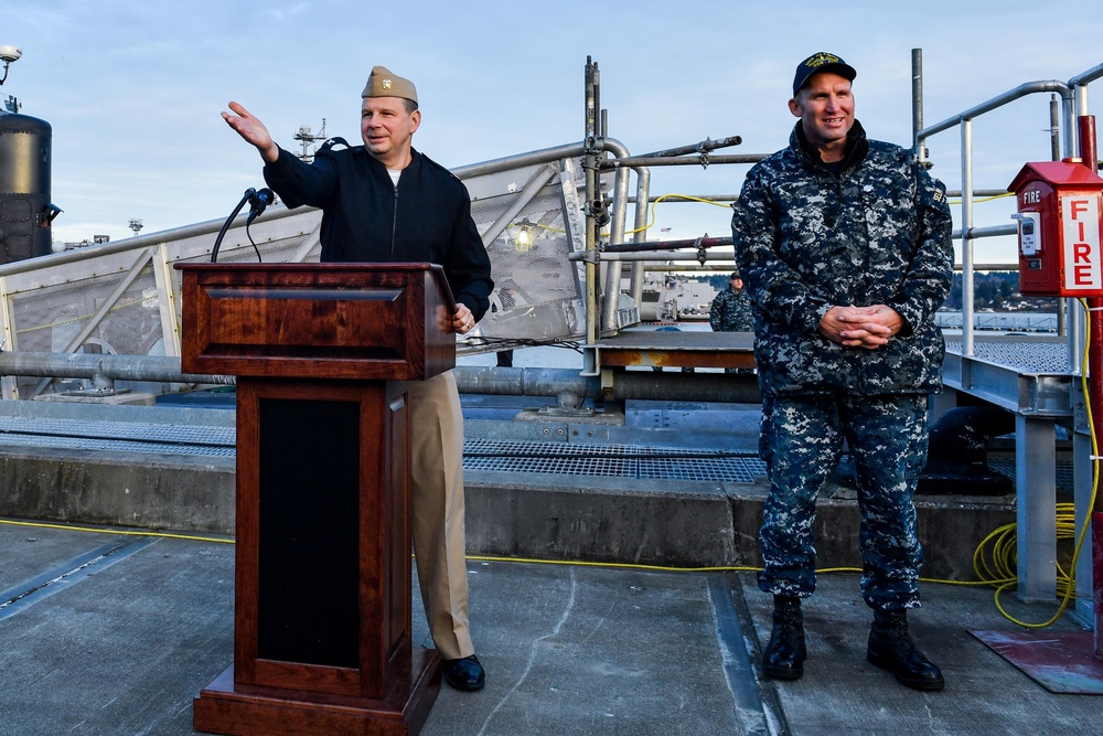 USS Olympia Visits Naval Base Kitsap-Bremerton