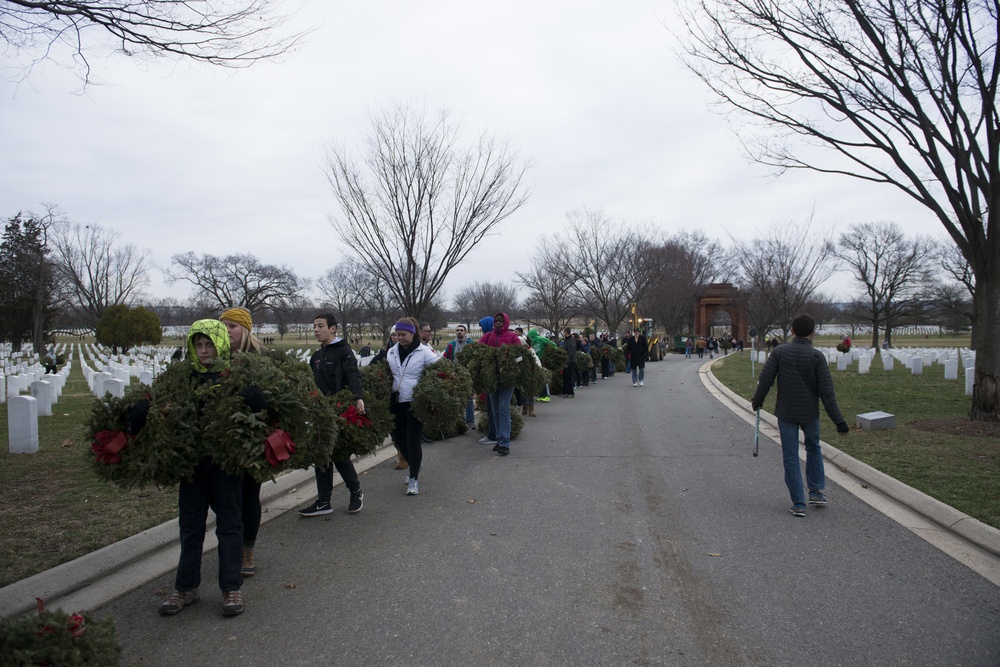 Wreaths Across America’s Wreath Retirement Day (clean up) in Arlington National Cemetery