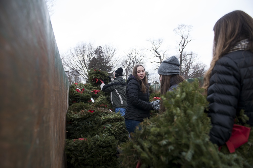 Wreaths Across America’s Wreath Retirement Day (clean up) in Arlington National Cemetery