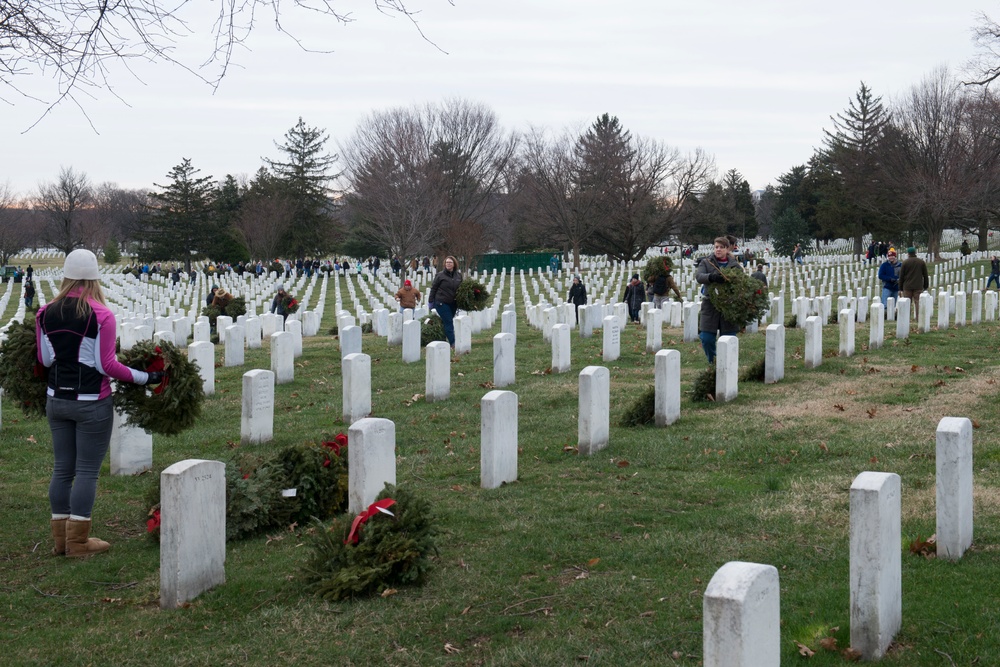 Wreaths Across America’s Wreath Retirement Day (clean up) in Arlington National Cemetery