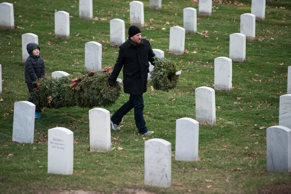 Wreaths Across America’s Wreath Retirement Day (clean up) in Arlington National Cemetery