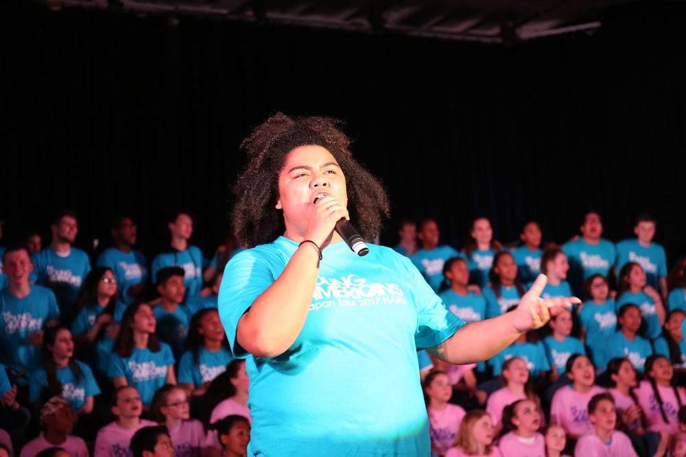 Youth members of Camp Zama step outside the box; perform for community