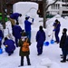 Misawa Sailors Commence Snow Sculpting For Sapporo Ice Festival