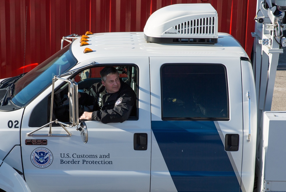 U.S. Customs and Border Protection inspects shipments into NRG Stadium