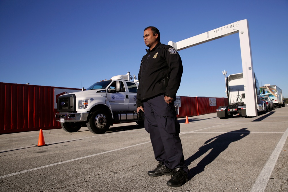 U.S. Customs and Border Protection inspects shipments into NRG Stadium