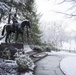 Snow blankets Arlington National Cemetery