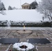 Snow blankets Arlington National Cemetery