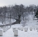 Snow blankets Arlington National Cemetery