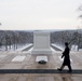 Snow blankets Arlington National Cemetery