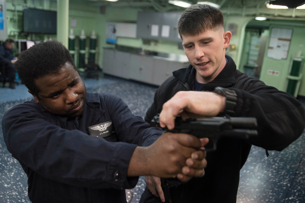 USS Bonhomme Richard (LHD 6) Small Arms Dry Fire Training