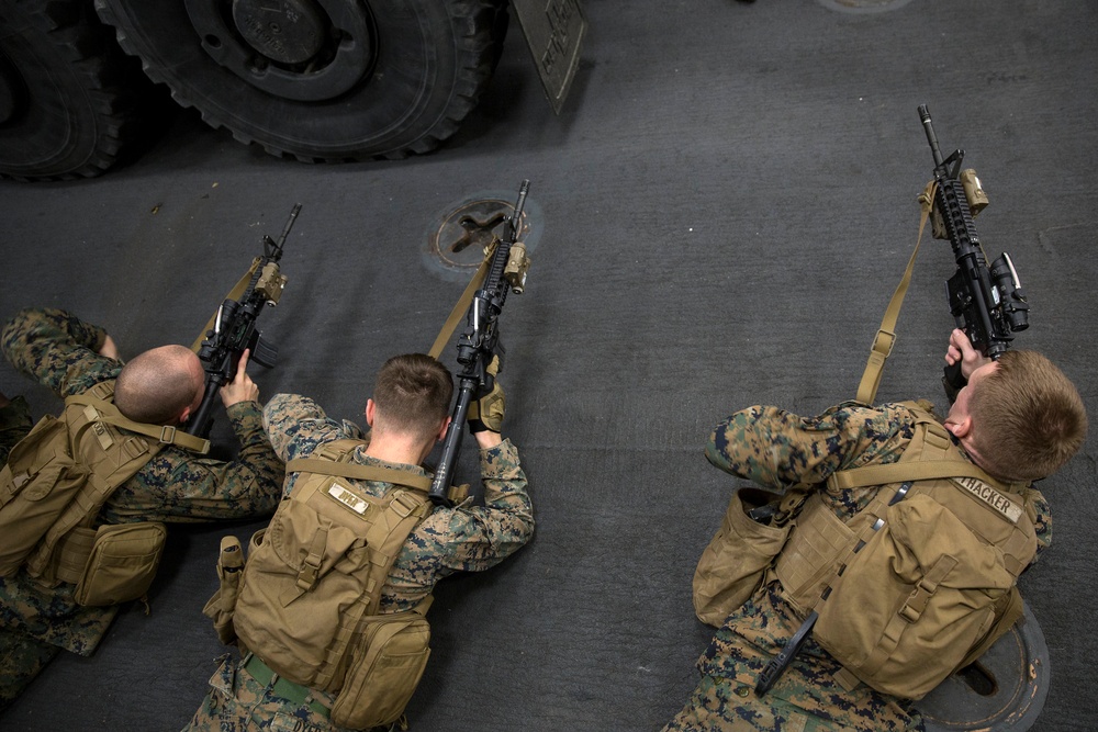 Marines stay busy on ship