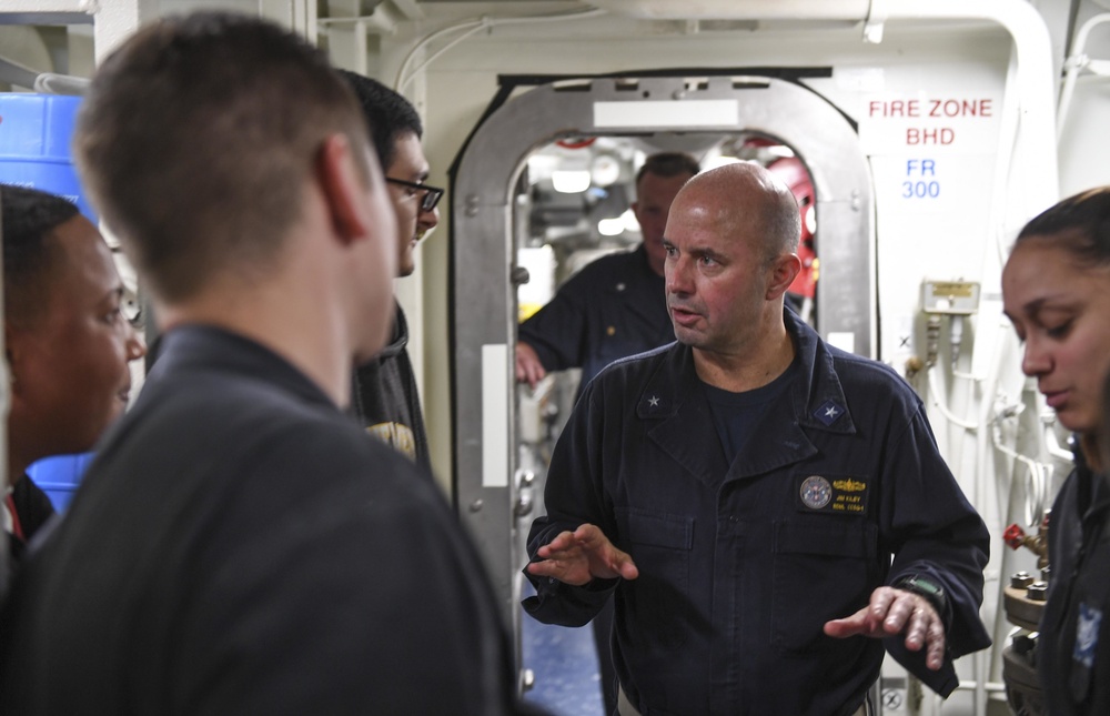 Rear Adm. James W. Kilby Visits USS Wayne E. Meyer (DDG 108)