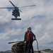 Sailors Practice for a Vertical Replenishment-at-Sea aboard USS Wayne E. Meyer (DDG 108)