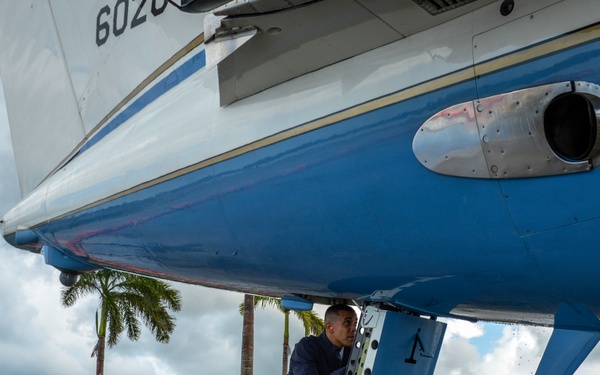 99th Airlift Squadron flight engineer perform unique, solo, selectively-manned Gulfstream mission