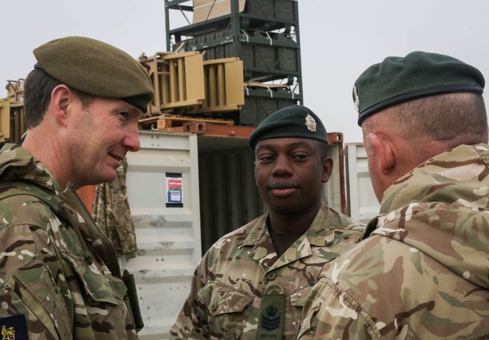 British Brig. Gen. Zac Stenning visits 4 RIFLES