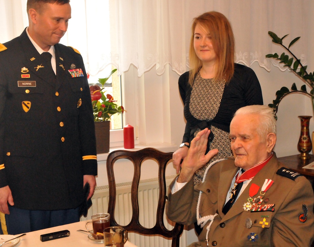 3rd Brigade, 4th ID shows respect to Polish WWII veteran