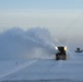 Plowing snow at Great Falls International Airport