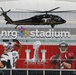 AMO Black Hawk conducts a flyover of NRG Stadium in advance of Super Bowl LI