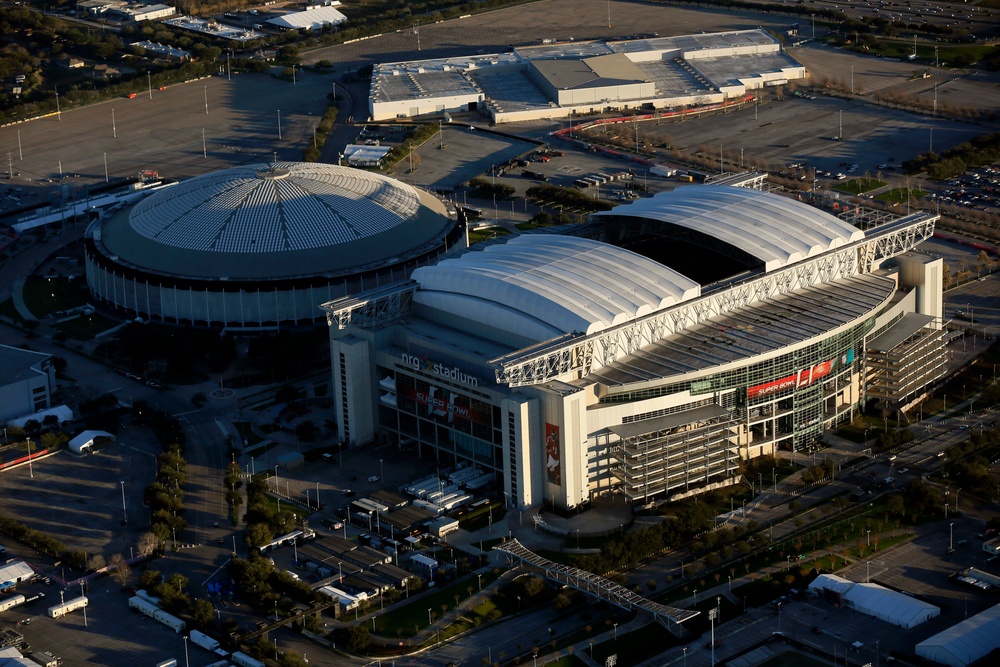U.S. Customs and Border Protection inspects shipments into NRG Stadium