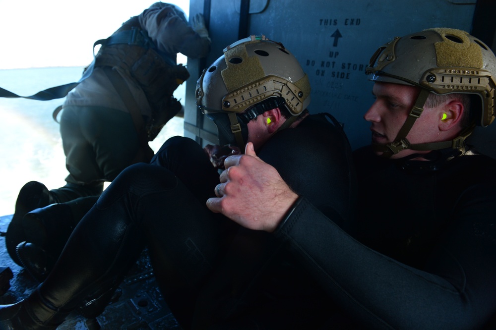Explosive Ordnance Disposal fast-roping