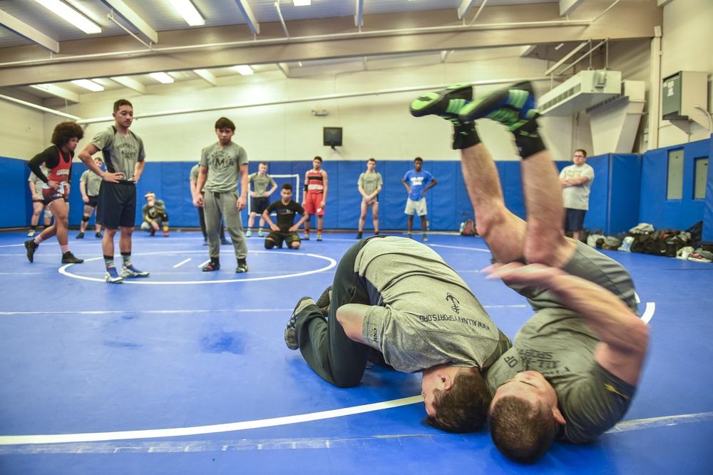 All-Navy wrestling clinic at Washington High School