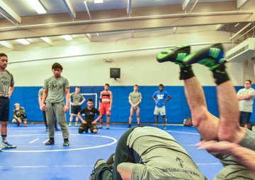 All-Navy wrestling clinic at Washington High School
