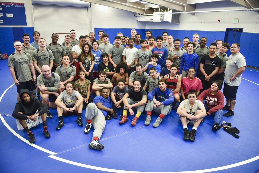 All-Navy wrestling clinic at Washington High School