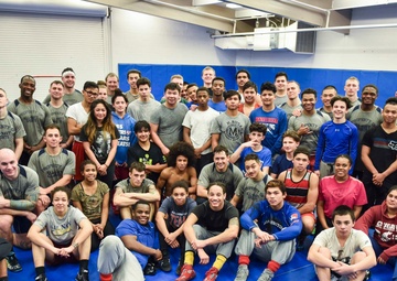 All-Navy wrestling clinic at Washington High School