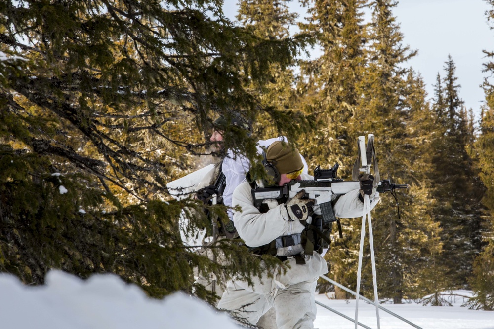 U.S Marines participate in Swedish Basic Winter Warfare Course