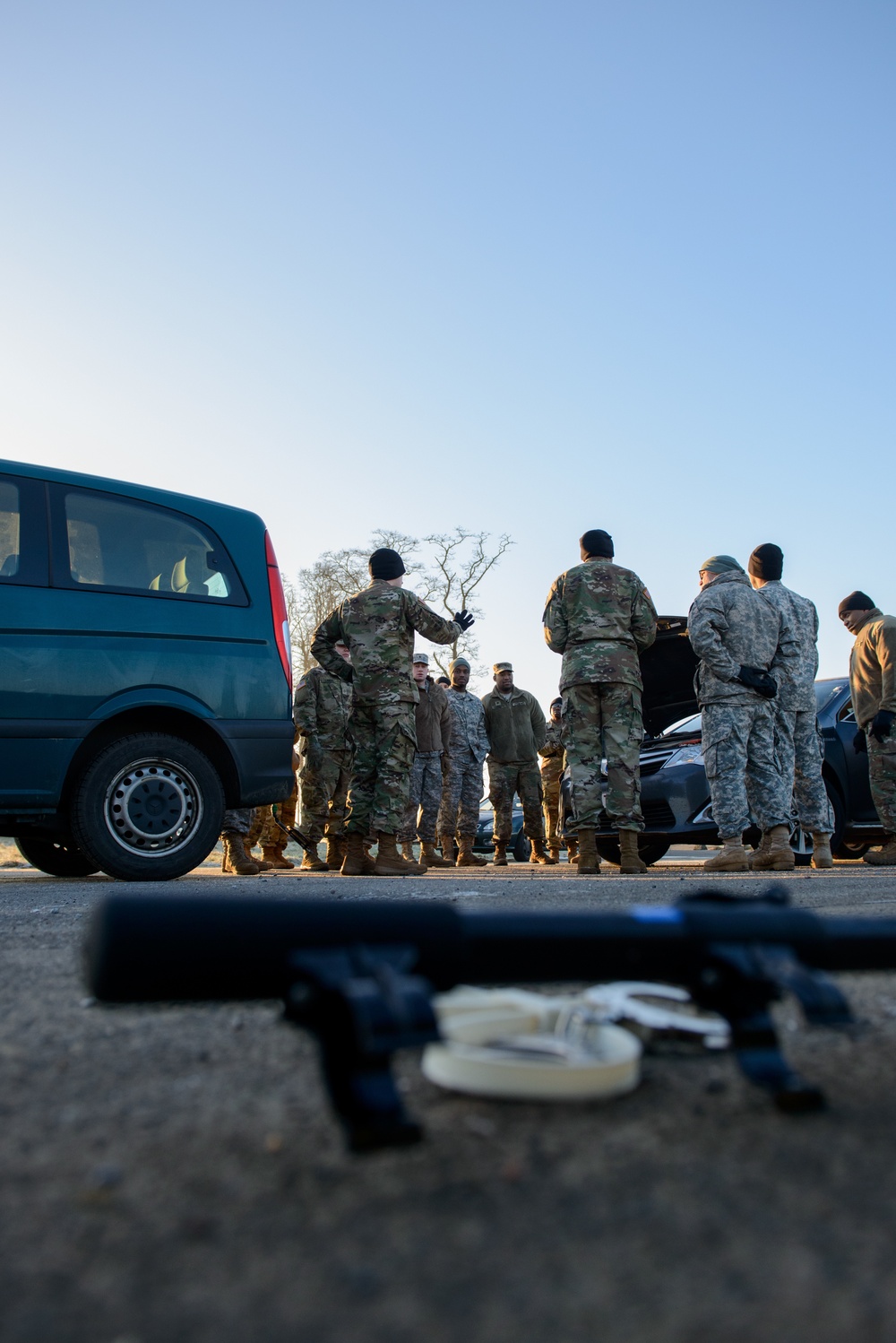 MP Teaches Signal Soldiers How to Search a Vehicle and an Individual