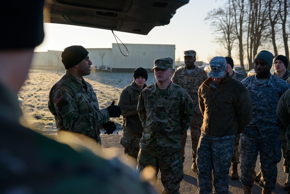 MP Teaches Signal Soldiers How to Search a Vehicle and an Individual