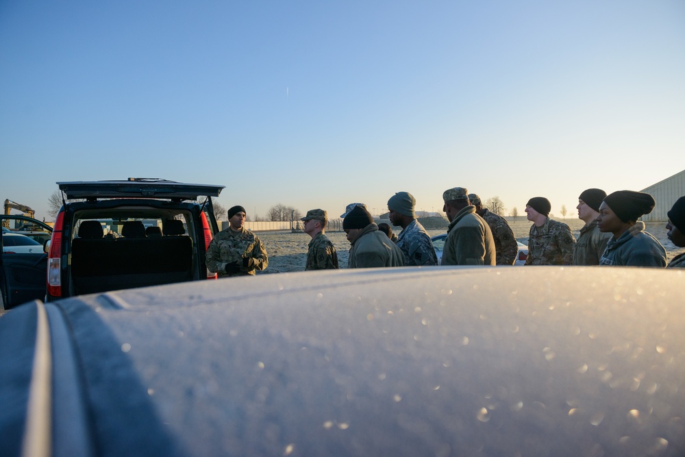 MP Teaches Signal Soldiers How to Search a Vehicle and an Individual