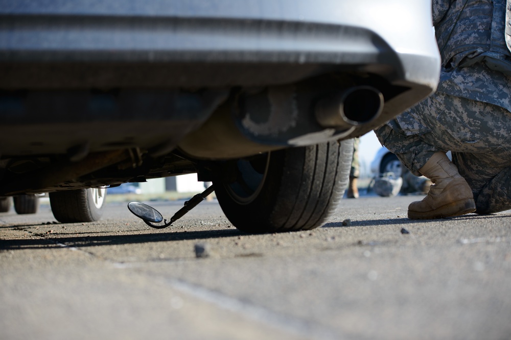 MP Teaches Signal Soldiers How to Search a Vehicle and an Individual