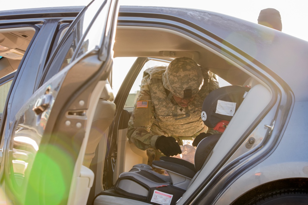 MP Teaches Signal Soldiers How to Search a Vehicle and an Individual