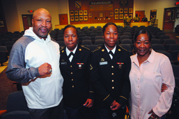 Former Soldier, gold medal boxer see daughters complete training at Quartermaster School