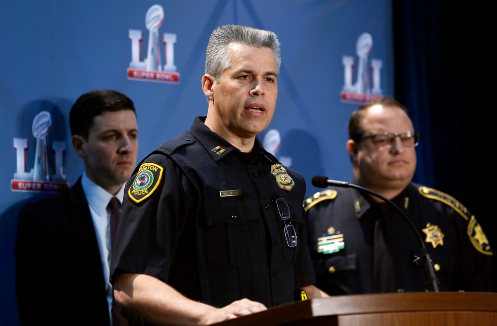 ICE and CBP host joint press conference on intelectual property rights in advance of Super Bowl LI