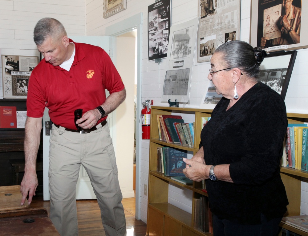 Combat Center leadership tour Old Schoolhouse Museum